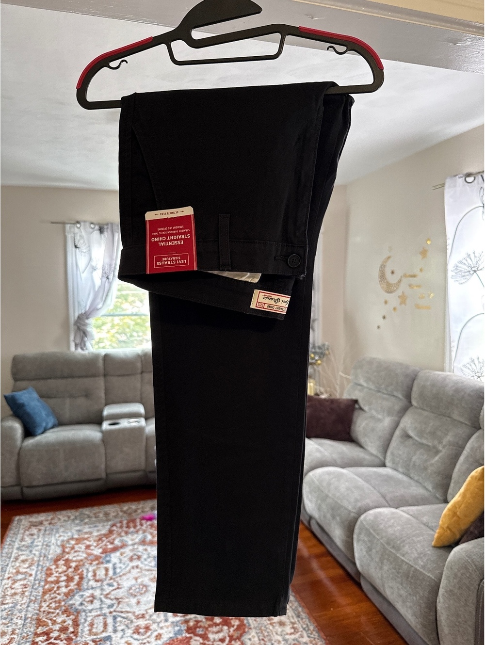 Levi Strauss Signature Black Chino Pants, Size 33x30, New with Tag